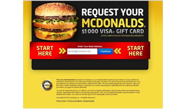 McDonalds Gift Card
