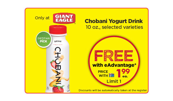 Free Chobani Yogurt Drink