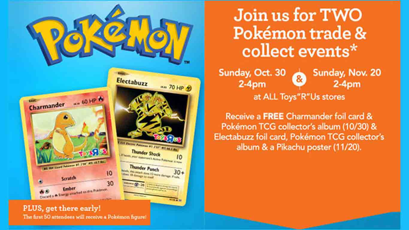 Free Pokemon Trade Collect Event Toys R US US
