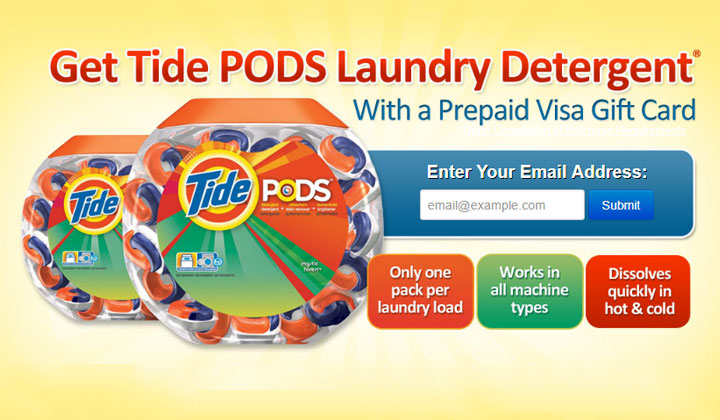 Tide pods freebies