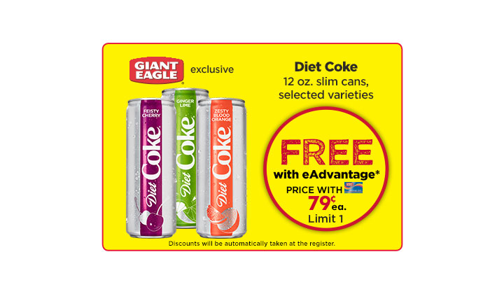 FREE Diet Coke 12 oz Slim Cans
