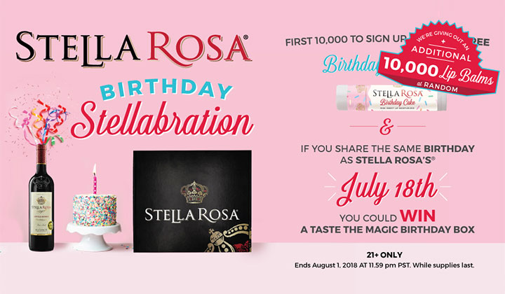 FREE Stella Rosa Birthday Cake Lip Balm