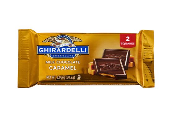 FREE Ghirardelli Milk Chocolate Caramel 2-Square Pack