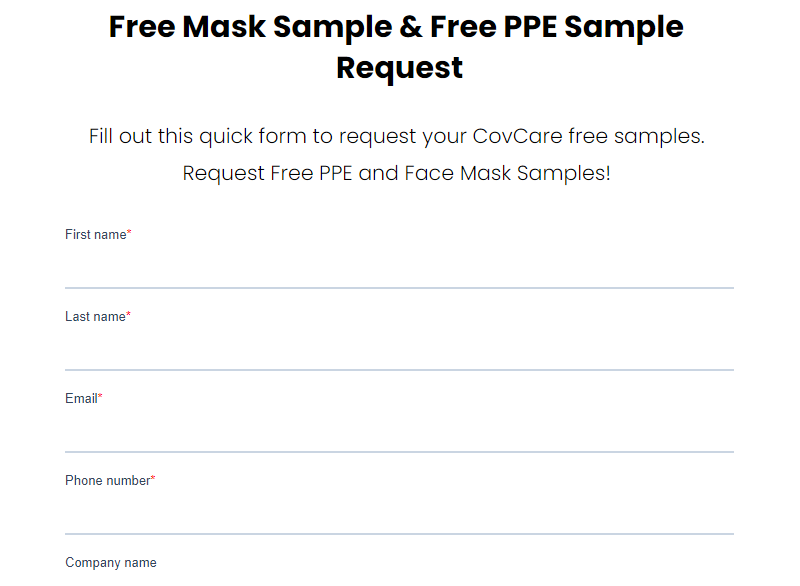 Free CovCare Product Samples