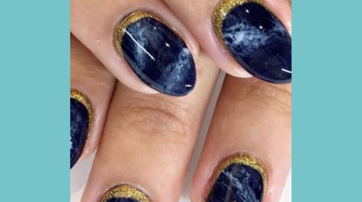Blue Marble Nails Tutorial