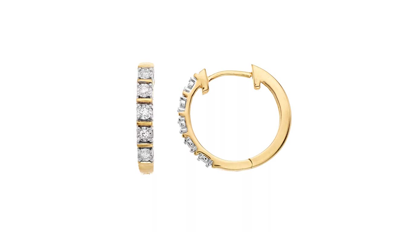 Diamond Hoop Earrings