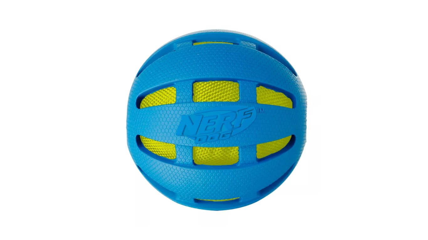 NERF Checker Crunch Ball Dog Toy