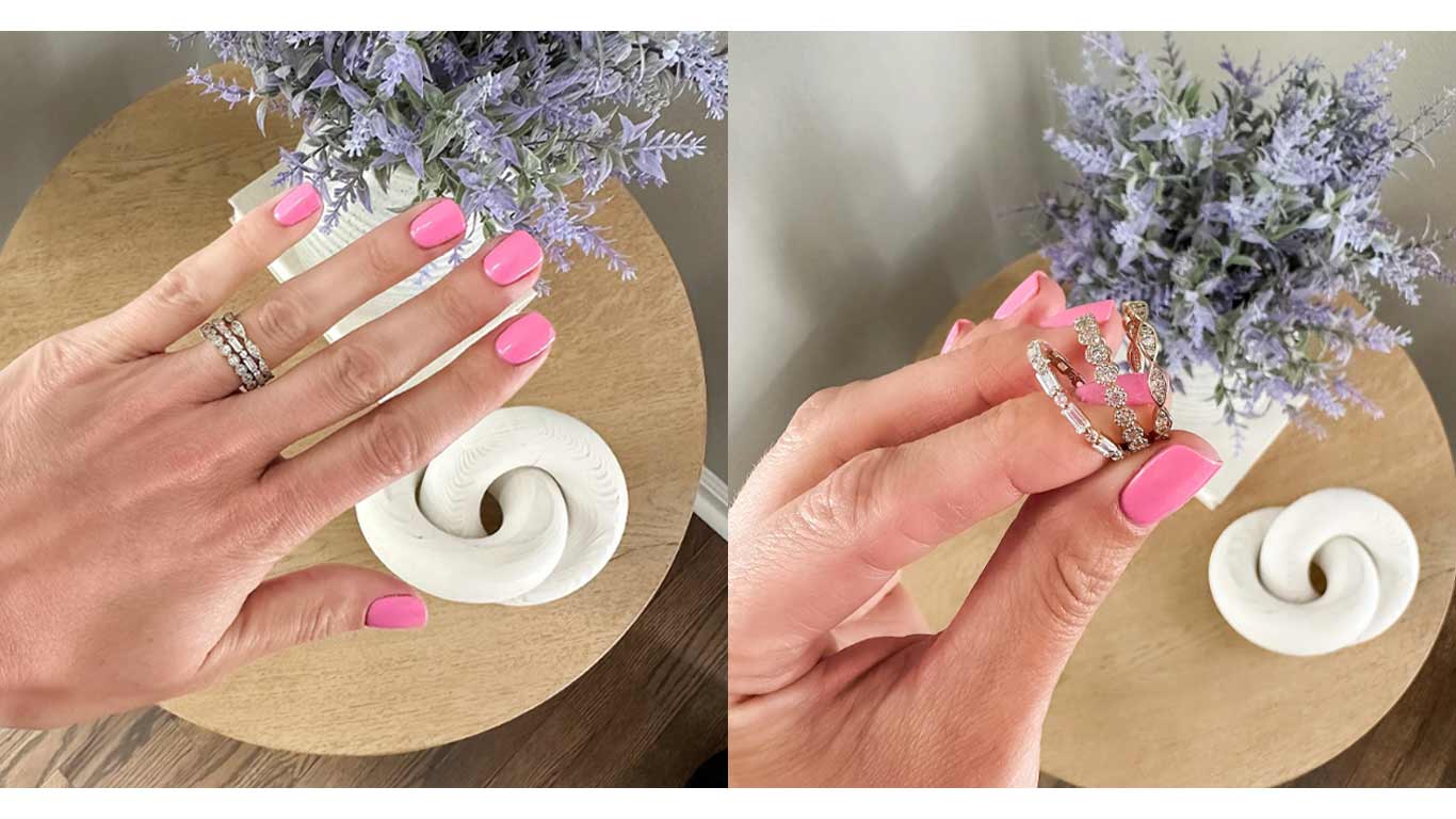 Diamonique Stacked Ring