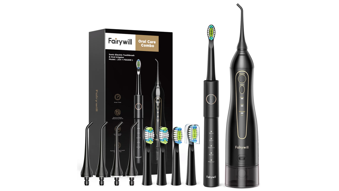 fairywill-flosser-and-toothbrush