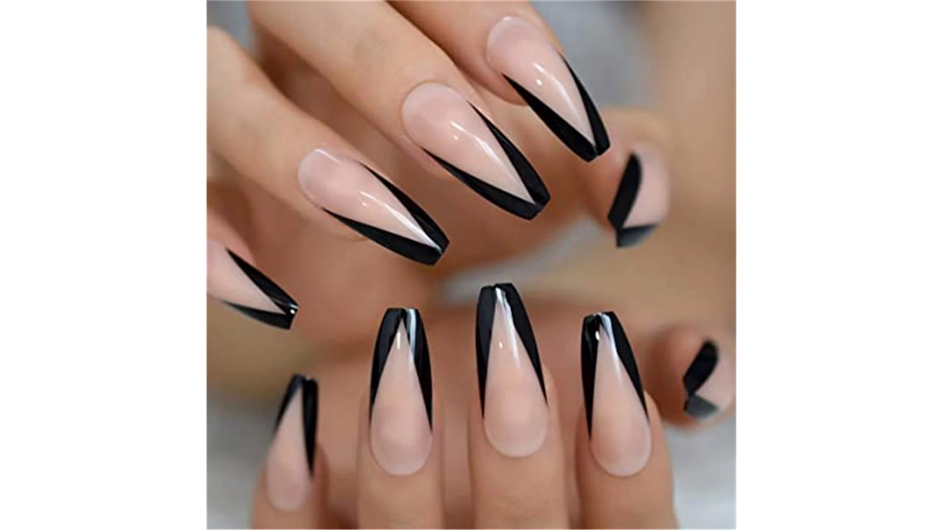 french-crystal-fake-nails French Crystal Fake Nails