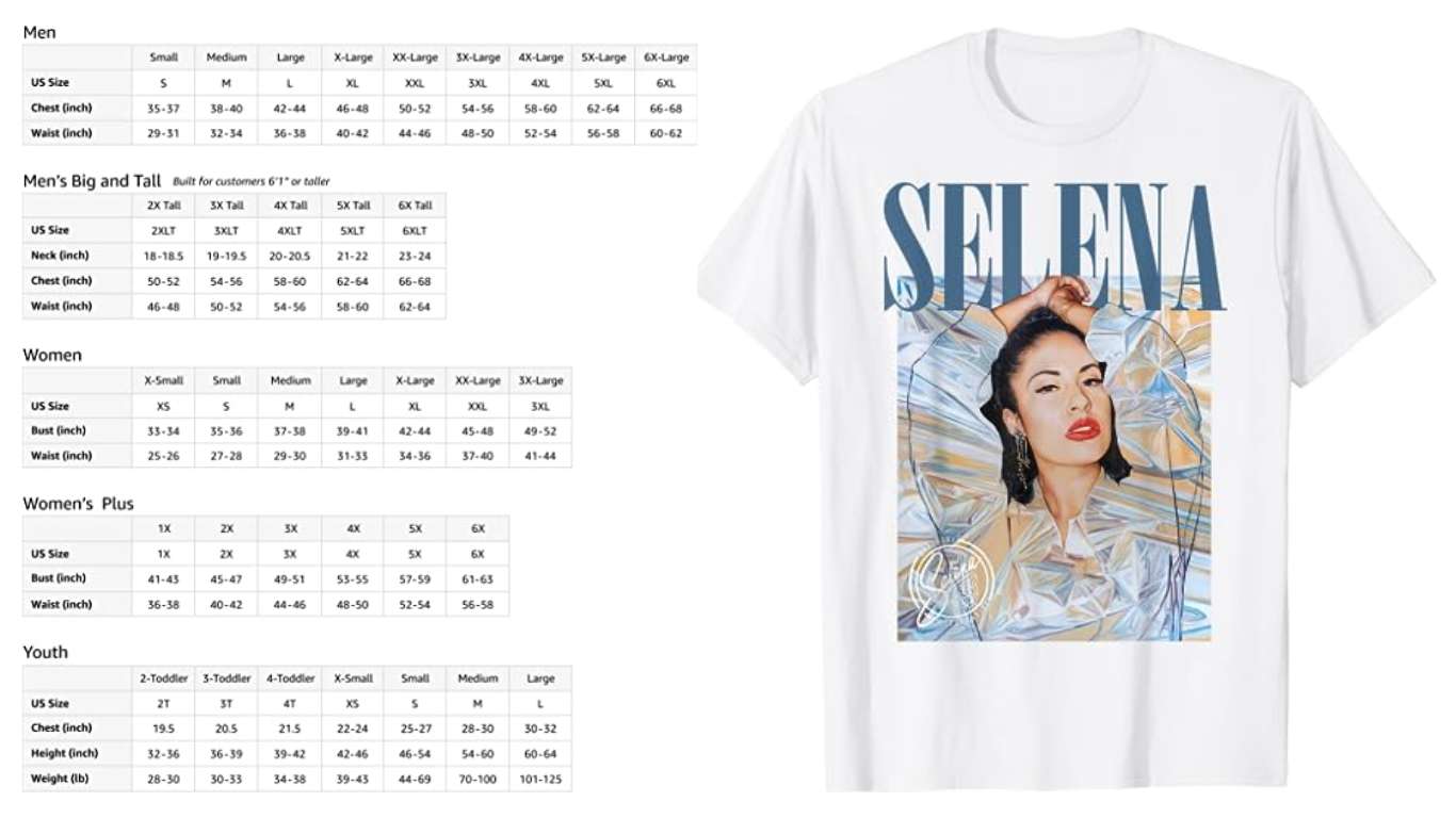 Selena Metallic Portrait T-Shirt