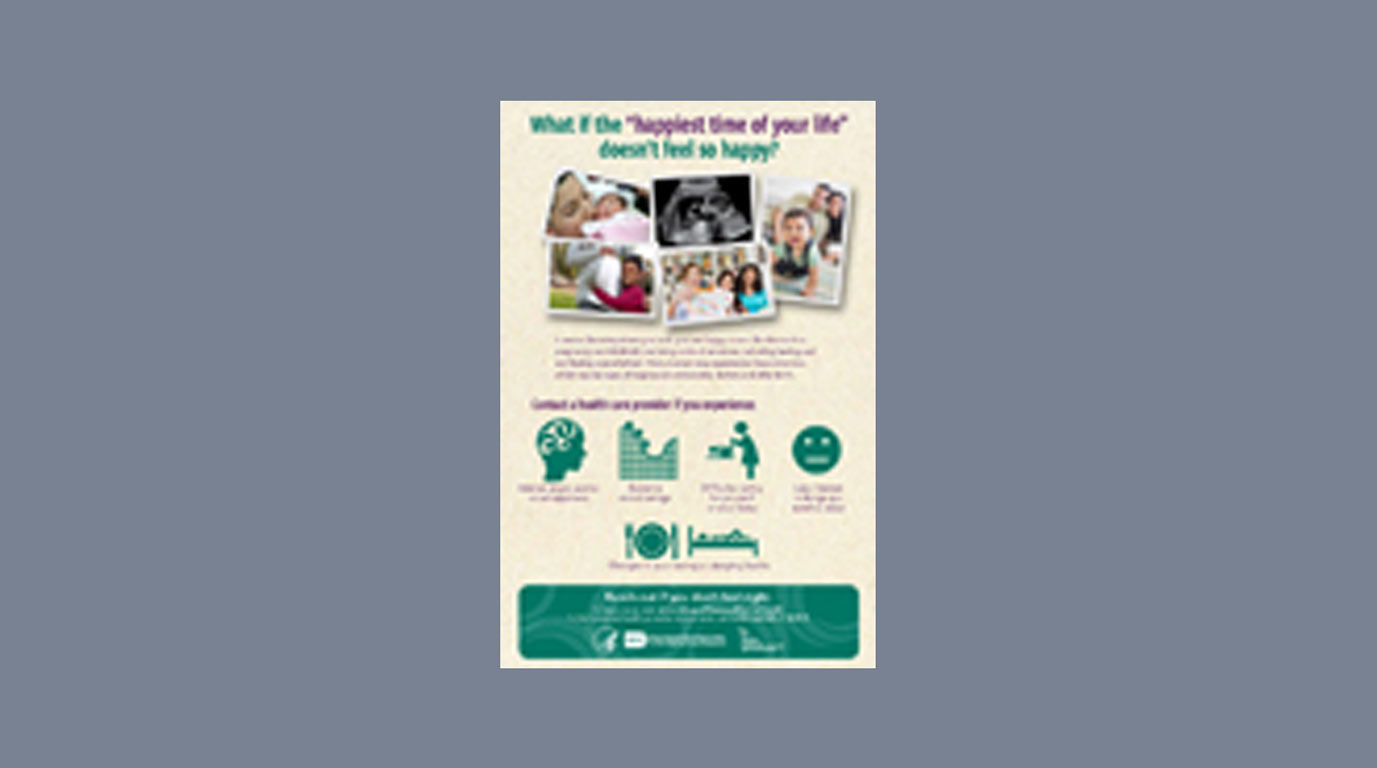 Mental Health Matters Poster Moms' Mental Health Matters Poster