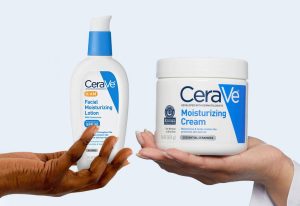 CeraVe Moisturizing Cream and AM Lotion