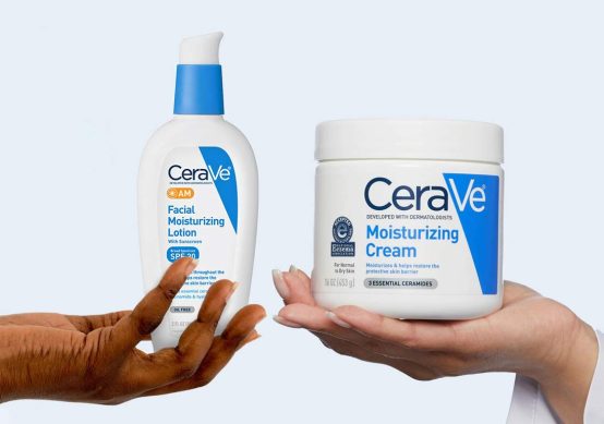 CeraVe Moisturizing Cream and AM Lotion